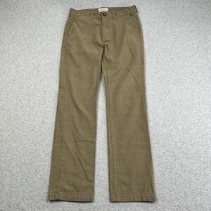 Billabong Carter‎ Stretch Chino Pants Mens 30 32x32 Houndstooth Plaid Brown EUC